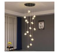 Lampes suspendues Modernes en Cristal à LED carrées pour Grands hôtels, Restaurants, Salons, en Spirale