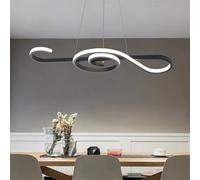 Lampes suspendues modernes et créatives en forme de note de musique, Chaner LED à intensité variable, lampes suspendues en fer réglables en hauteur pour le salon, la cuisine, l'îlot, la salle à