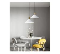 Lampes suspendues Nordiques Lampe de Plafond Luminaire avec Abat-Jour en Fer Lampe Suspendue Moderne pour la décoration intérieure Café Bar Restaurant ,(White)