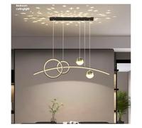 Lampes suspendues pour Restaurant, luminaires de Bar Modernes et minimalistes, Longues Lampes de Table pour Restaurant créatif, éclairage Moderne(Black)