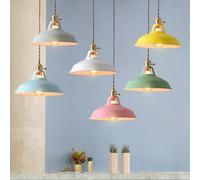 Lampes suspendues rétro industrielles colorées Restaurant cuisine maison plafonniers Vintage suspendus abat-jour lampes décoratives 1pcs