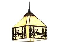 Lampes Suspendues Tiffany, Loft Méditerranéen, Décoration D'intérieur, Vitrail Créatif, Lampe Suspendue For Chambre À Coucher, Salle Manger, Luminaires Visuellement époustouflant Abat-jour(J-D20CM)