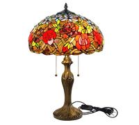 Lampes Tiffany Lampe de table Tiffany LED créative exquise fleurs couleur verre lampe de bureau décor pour la maison étude chambre hôtel chevet éclairage de style Tiffany Warm as ever