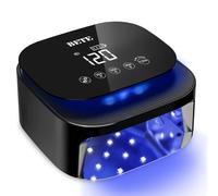 Lampes UV LED sans fil BETE 60W - Séchoir pour vernis gel rechargeable avec capteur automatique, 30 perles et 4 réglages de minuteur portable pour usage domestique/salon Black