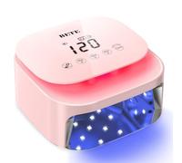 Lampes UV LED sans fil BETE 60W - Séchoir pour vernis gel rechargeable avec capteur automatique, 30 perles et 4 réglages de minuteur portable pour usage domestique/salon Pink