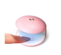 lampes UV pour ongles en gel, Lot de 2 mini lampes UV LED portables for ongles, design ouvert, lampe USB avec 5 perles(Roze)