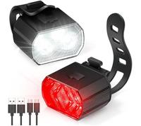 lampes vélo - Nosheir - Kit avant/arrière 6 modes USB rechargeable - Étanches IPX6 - pour vélo de montagne route et enfant