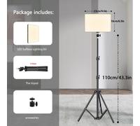 Lampes vidéo LED avec trépied,éclairage de photographie de conférence,lumière selfie,lampe de studio photo,tournage,diffusion en direct,n'aime TikTok -with 110CM Tripod