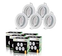 Lampescoenergie Lot de 20 Spot led encastrable complete orientable blanc avec ampoule gu10 230v eq. 50w