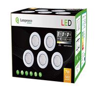LampesEcoEnergie 10 SPOTS LED DIMMABLE SANS VARIATEUR 7W eq.56w BLANC CHAUD ORIENTABLE FINITION BLANC
