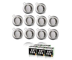 LampesEcoEnergie 20 SPOTS LED DIMMABLE SANS VARIATEUR 7W eq.56w BLANC CHAUD ORIENTABLE