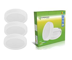 LampesEcoEnergie 3 Plafonniers LED Ø225Mm 20W 1900Lm Blanc Neutre 4000K,lampe de salon, lampe de cuisine, lampe de bureau, lampe de plafond