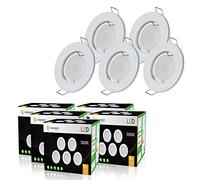 LampesEcoEnergie 5 SPOTS LED DIMMABLE SANS VARIATEUR 7W eq.56w BLANC CHAUD FINITION BLANC