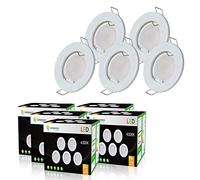 LampesEcoEnergie 5 SPOTS LED DIMMABLE SANS VARIATEUR 7W eq.56w BLANC NEUTRE FINITION BLANC