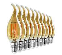 LampesEcoEnergie Lot de 10 Ampoules décorative led à filament Doré 4 watt (éq. 42 Watt) Culot E14