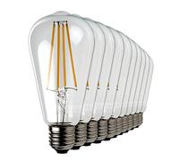 LampesEcoEnergie Lot de 10 Ampoules Led Filament ST64 Style Edison Teardrop 7 watt (eq.52 watt) Culot E27