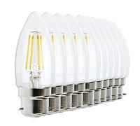 LampesEcoEnergie Lot de 10 Ampoules Led Flamme 4 watt (éq. 42 Watt) Culot B22 à baïonnette