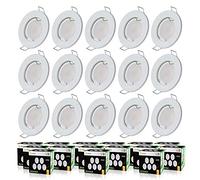 LampesEcoEnergie Lot de 15 Spot led complete ronde fixe eq. 50w blanc chaud