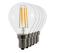 LampesEcoEnergie Lot de 5 Ampoules Led Filament Culot E14 forme G45 4 Watt (éq 42 watts) Blanc Chaud