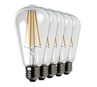 LampesEcoEnergie Lot de 5 Ampoules Led Filament ST64 Style Edison Teardrop 7 watt (eq.52 watt) Culot E27
