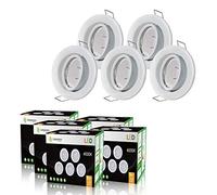 LampesEcoEnergie Lot de 5 Spot led encastrable complete orientable blanc avec ampoule gu10 230v eq. 50w