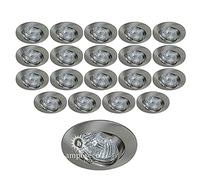 LampesEcoEnergie Lot de 50 Fixation de spot encastrable Classic Alu Brossé Diamètre 77mm ref. 949