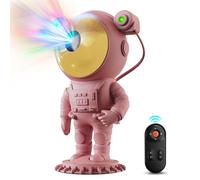 LAMPET Astronaute Projecteur Galaxy, Projecteur de Galaxie D'astro Starry Sky Veilleuse avec Nébuleuse, Minuterie et Télécommande, Lampe étoilée pour Chambre à Coucher et Projecteur de Plafond (Rose)