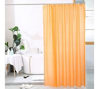 lamphle Rideau de douche indéchirable avec crochet - Rideau de douche moderne hydrofuge et lavable - Rideau de salle de bain pour hôtel - Orange