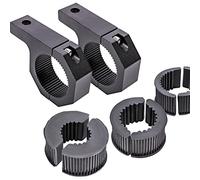 Lamphus Lot de 2 kits de fixation horizontale pour barre lumineuse, 2,5 cm/3,8 cm/4,4 cm/5,1 cm, avec pince aluminium pour pare-buffle, cage de retournement de quad, voiturette tout-terrain