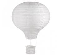Rayher Lampion en papier Montgolfière Ø 30 x 40 cm à châssis métallique Blanc