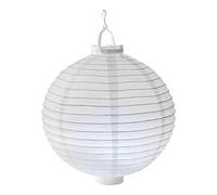 Lampion Led Blanc 30cm - Lampion Papier Blanc avec Led Intégrée - Lanterne Lumineuse pour Décoration Mariage, Anniversaire, Fêtes