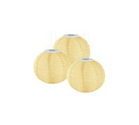 Lunartec 6 lampions solaires Ø 30 cm LED blanc chaud - x3