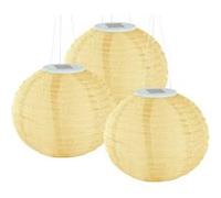 Lunartec 6 lampions solaires Ø 30 cm LED blanc chaud - x3