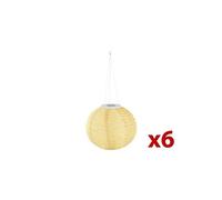 Lampion solaire Ø 30 cm à LED blanc chaud - x6 Non Applicable