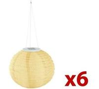 Lampion solaire Ø 30 cm à LED blanc chaud - x6 Non Applicable