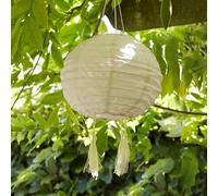 Lampion Solaire Crème à Pampilles Lucena, de 20 cm