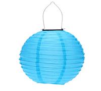 Lampion Solaire rond bleu 35 cm