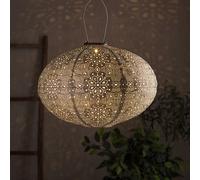 Lampion Solaire Tyvek Gris Argenté