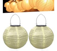 Lampions d'extérieur résistants aux intempéries - Lanterne solaire LED multicolore - Blanc chaud - Lampions solaires à suspendre - Pour jardin, cour, terrasse, mariage, fête, décoration de jardin (20