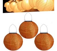 Lampions d'extérieur résistants aux intempéries - Lanterne solaire LED multicolore - Blanc chaud - Lampions solaires à suspendre - Pour jardin, cour, terrasse, mariage, fête, décoration de jardin (20