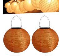 Lampions d'extérieur résistants aux intempéries - Lanterne solaire LED multicolore - Blanc chaud - Lampions solaires à suspendre - Pour jardin, cour, terrasse, mariage, fête, décoration de jardin (30