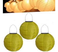 Lampions d'extérieur résistants aux intempéries - Lanterne solaire LED multicolore - Blanc chaud - Pour l'extérieur - Lampions solaires à suspendre - Pour jardin, cour, terrasse, mariage, fête