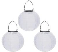 Lampions solaires d'extérieur résistants aux intempéries - Lampions solaires en papier blanc - Lanterne de jardin LED - Lanterne solaire à suspendre - Lanternes de jardin - Lanternes en papier nylon