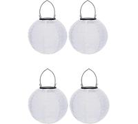 Lampions solaires extérieurs résistants aux intempéries - Lampions solaires blancs - Lanternes en papier LED pour jardin - Lampions suspendus pour jardin extérieur - Lanternes de jardin en papier