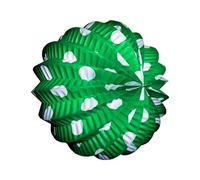 Lampions verts à pois blancs | 22 cm de diamètre | Lot de 12 lanternes en papier authentiques prêtes à l'emploi (fils inclus) Nexum Market
