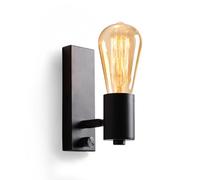 Lampop Appliques Murales Interieur, E27 Dimmable Lampe Murale Industrielles Vintage, Noir Lampes Murales en Métal pour Chambre, Salle de Bains (Ampoule Non Incluse)