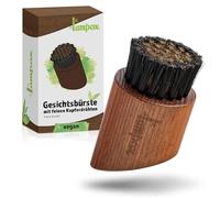 lampox Brosse pour le visage végétalienne avec fils de cuivre fins, brosse en cuivre, brosse de couvent, brosse de massage (brosse pour le visage végétalien)