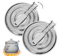 Lamppdcor Diffuseur de Chaleur Diffuseur de Chaleur pour cuisinière à gaz 2pcs 8 Pouces à Double Couche THEAUX Plaque du MANDE avec APPORTATION PP PP PP PP