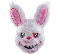Lamppdcor Halloween Effrayant Mask LED Light Up En peluche Bloody Rabbit Bunny Mask for Cosplay Costume accessoires Style 1