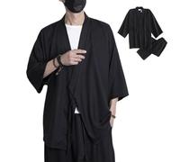Lamppdcor Kimono Men, Pyjamas Japonais Paintes de Coton Traditionnel, vêtements décontractés d'automne d'été pour Hommes et Femmes